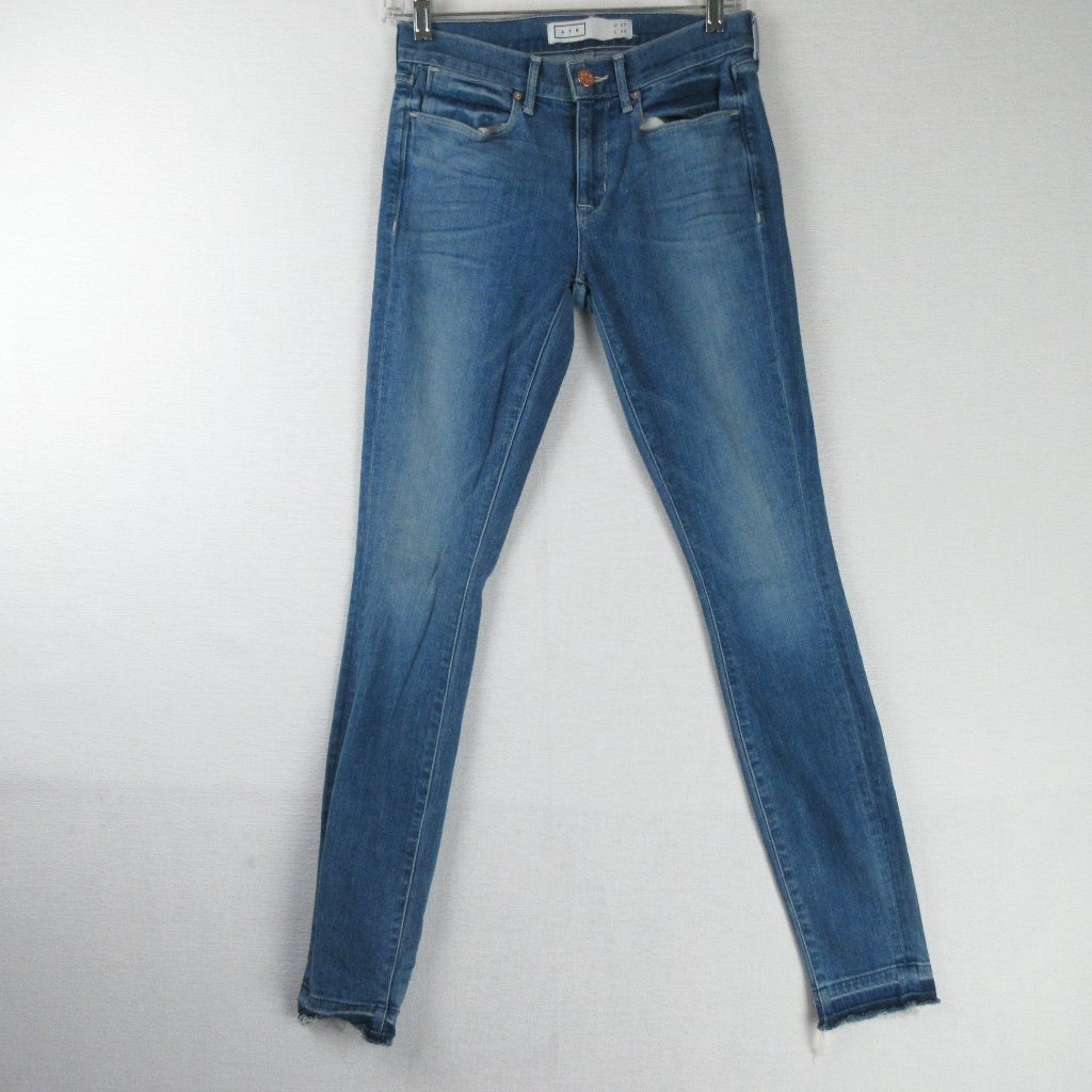 Ayr Skinny Medium Wash Jeans Size 27 Released Hem 13942